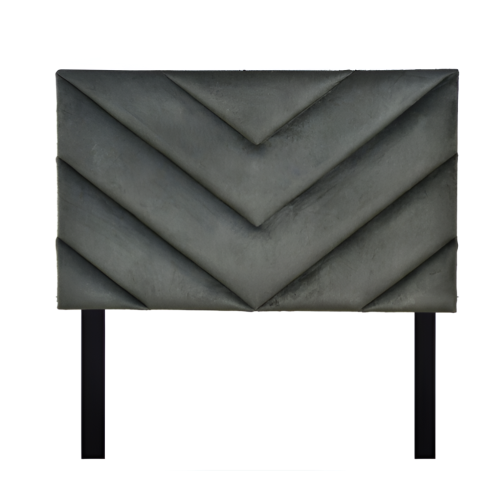 Luxurious Dark Grey Velvet Headboard