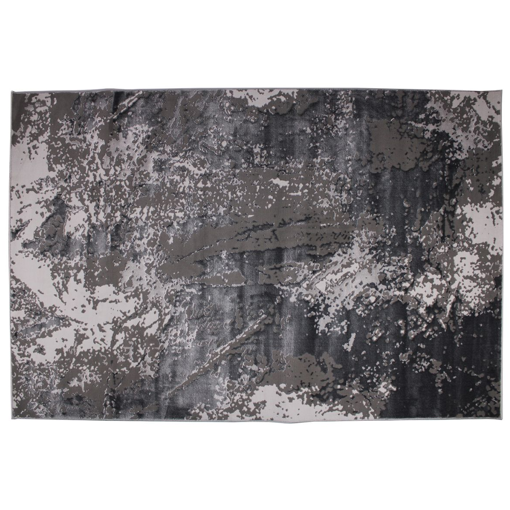 Shimmering Turkish Rug with Textured surface - Grey/L.Grey