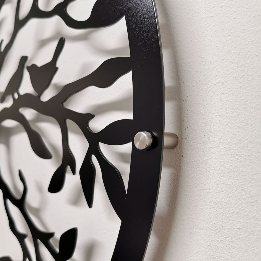 Tree Raised Metal Wall Art Home Décor - 60x60cm