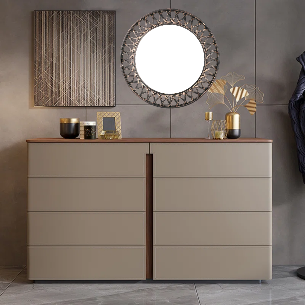 Luxurious Braided Bronze Wall Mirror