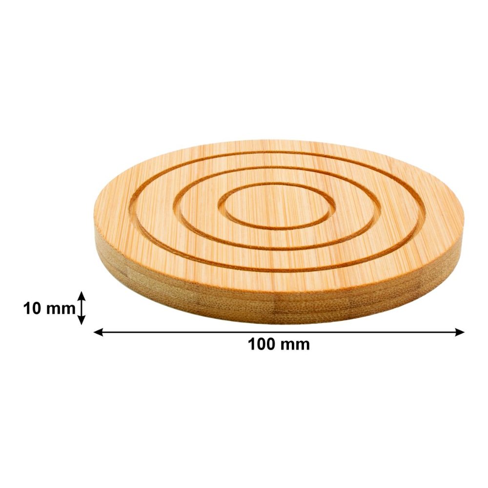 Exotic Circular Bamboo Coasters set of 6