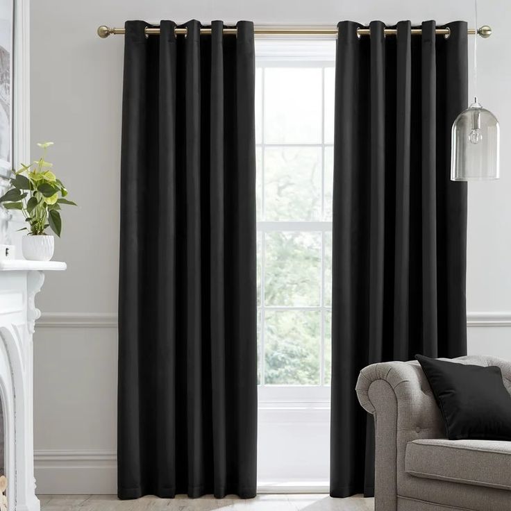 Luxurious Blackout Charcoal Curtains