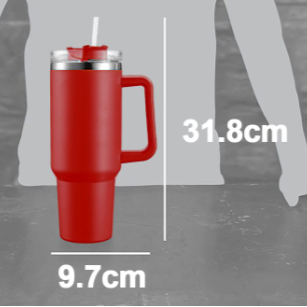 VANOW 1.2L Leakproof Tumbler with Straw Handle Stainless Steel Travel Mug