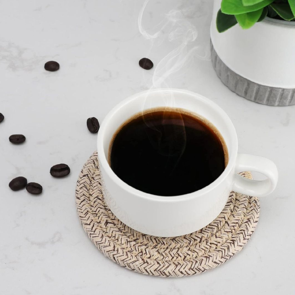 Cotton Circular Coasters set of 8