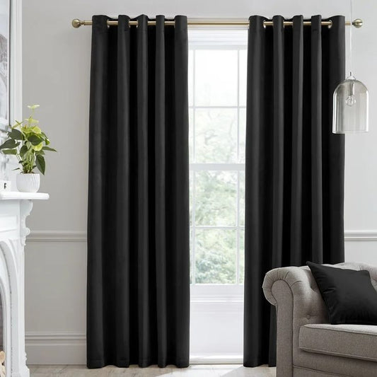Luxurious Blackout Charcoal Curtains